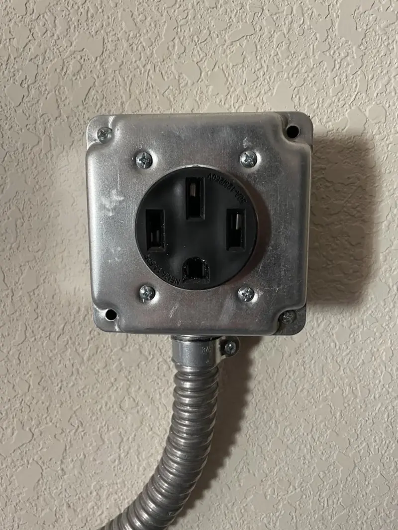 NEMA 14-50 outlet installed for Electrical Panel Upgrade in Denair